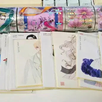 [BUNJANG] Kkamman-neoguri Jin-a 3D Sticker Pack - 160 pcs Oriental Style / 재고1) 3D박 인물인스160장 까만너구리 진아 다꾸 인물집 스꾸 동양풍