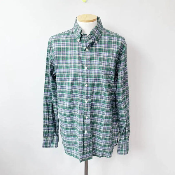 [BUNJANG] Polo Ralph Lauren Men's Green Check Casual Shirt M / 랄프로렌 남성캐주얼 체크남방 그린 M 진스센스