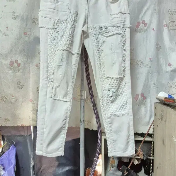 [BUNJANG] TIME Patchwork Washed Denim Pants / 타임   빈티지   (패치워크  워싱 )데님   바지.