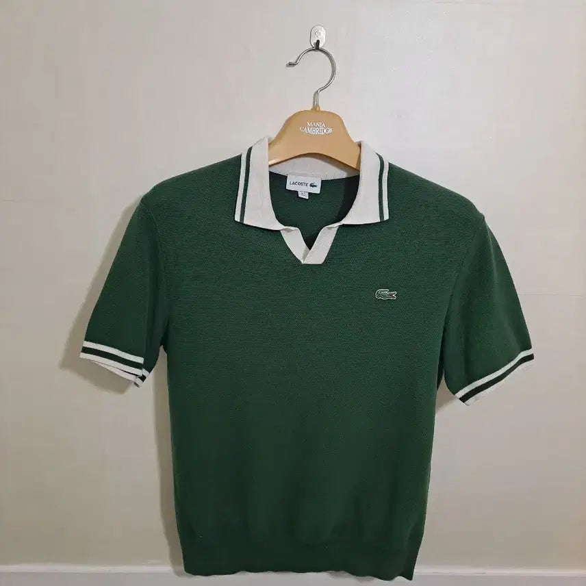 [BUNJANG] Lacoste Short Sleeve Polo Knit Green Size 95 / 라코스테 반팔 카라 니트 그린 95사이즈