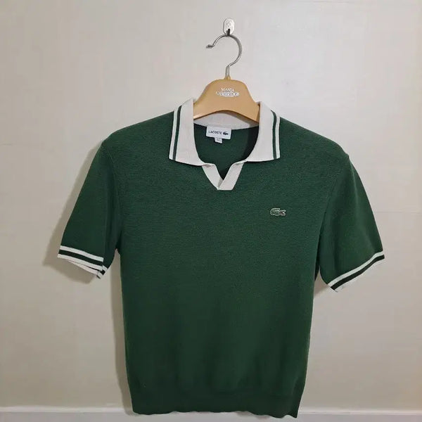 [BUNJANG] Lacoste Short Sleeve Polo Knit Green Size 95 / 라코스테 반팔 카라 니트 그린 95사이즈