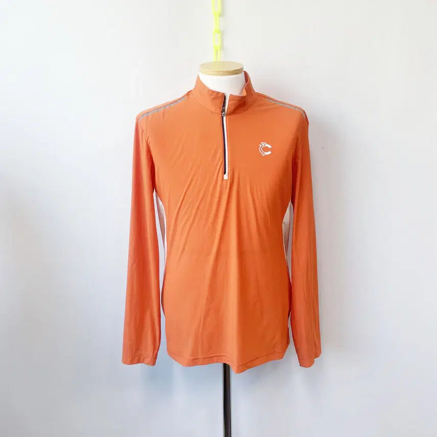 [BUNJANG] Louis Castel Men's Golf Long Sleeve Orange Spandex Size 95 Jeans Sense / 루이까스텔 남성골프긴팔 오렌지스판 95 진스센스