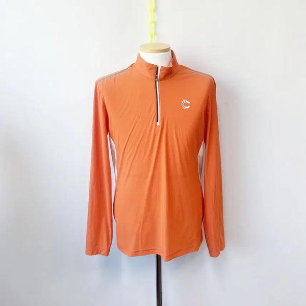 [BUNJANG] Louis Castel Men's Golf Long Sleeve Orange Spandex Size 95 Jeans Sense / 루이까스텔 남성골프긴팔 오렌지스판 95 진스센스