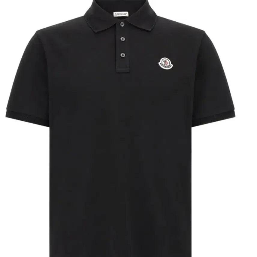 [BUNJANG] Moncler Short Sleeve Polo Shirt Black M / 몽클레르 반팔 카라티 블랙 M 새제품