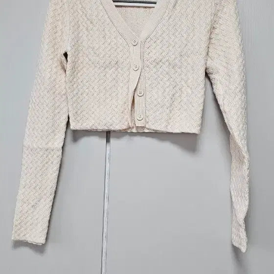 [BUNJANG] Cropped Cardigan Beige / 크롭 가디건 베이지