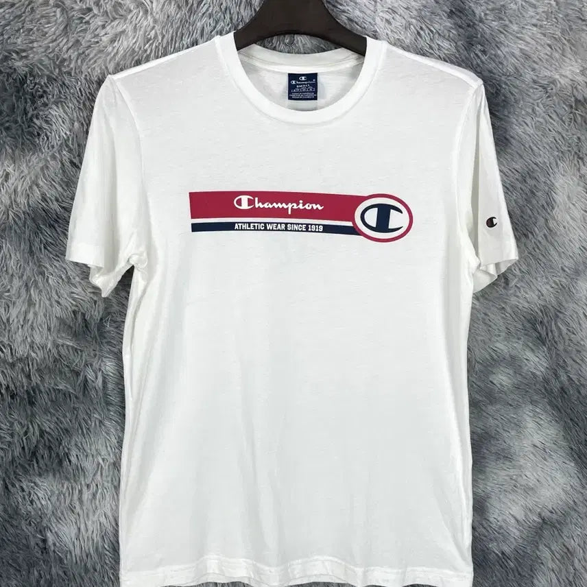 [BUNJANG] Champion Old School Big Logo White T-Shirt / 챔피온 올드스쿨 빅로고 화이트 반팔 티셔츠 y 6483