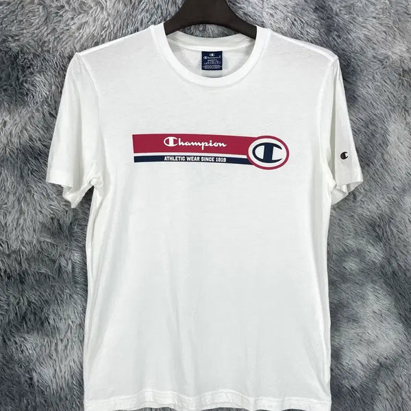 [BUNJANG] Champion Old School Big Logo White T-Shirt / 챔피온 올드스쿨 빅로고 화이트 반팔 티셔츠 y 6483