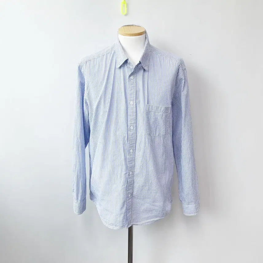 [BUNJANG] Musinsa Standard Regular Fit Stripe Shirt XL / 무신사스탠다드 레귤러핏 스트라이프셔츠 XL 진스센스