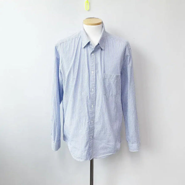 [BUNJANG] Musinsa Standard Regular Fit Stripe Shirt XL / 무신사스탠다드 레귤러핏 스트라이프셔츠 XL 진스센스