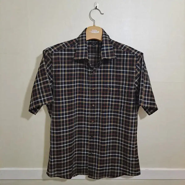 [BUNJANG] Daks Check Short Sleeve Shirt Size 105 / 닥스 체크 반팔 셔츠 105사이즈