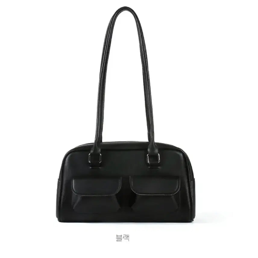 [BUNJANG] Pocket Round Retro Bowling Shoulder Bag / 포켓 라운드 레트로 볼링 숄더백 가방