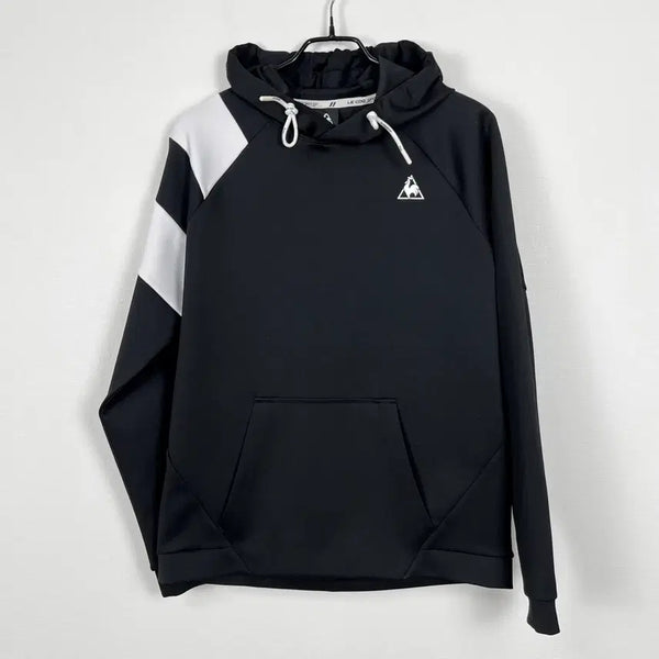 [BUNJANG] Le Coq Sportif Black Hooded Sweatshirt Long Sleeve T-Shirt Size M / 르꼬끄 블랙 후드티 긴팔 티 티셔츠 남95 M 라덴 빈티지