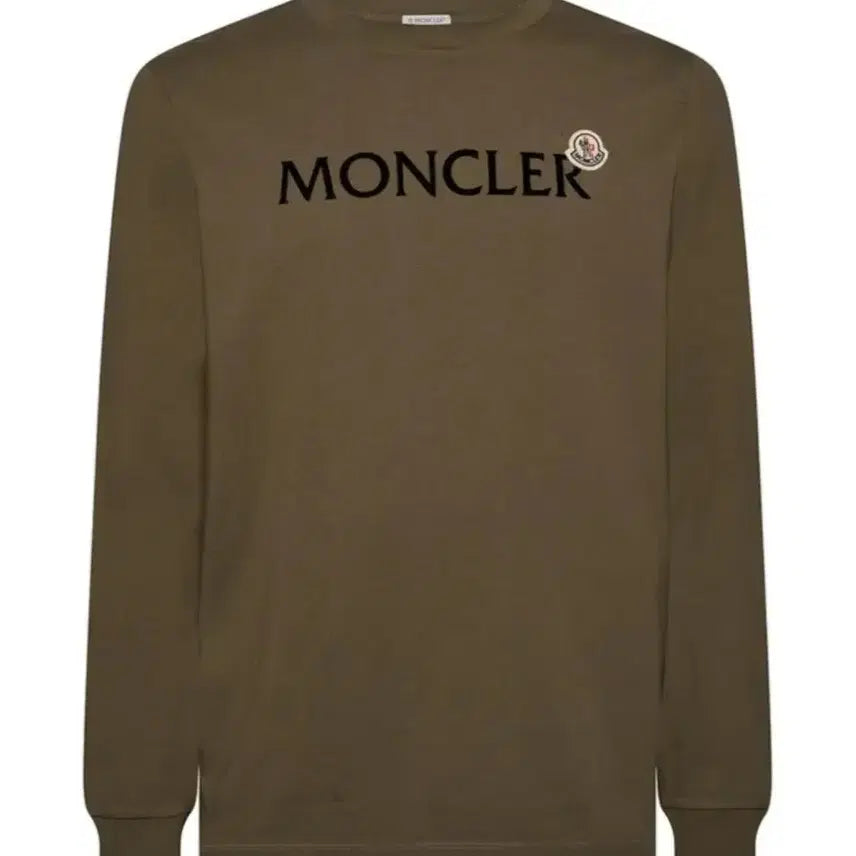 [BUNJANG] Moncler Long Sleeve T-Shirt Green M / 몽클레어 긴팔 티셔츠 그린 M 새제품