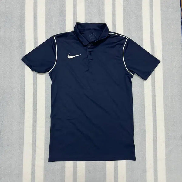 [BUNJANG] Nike Dri-FIT Collar Neck Short Sleeve T-Shirt Navy / 나이키 드라이핏 카라넥 반팔 티셔츠 S