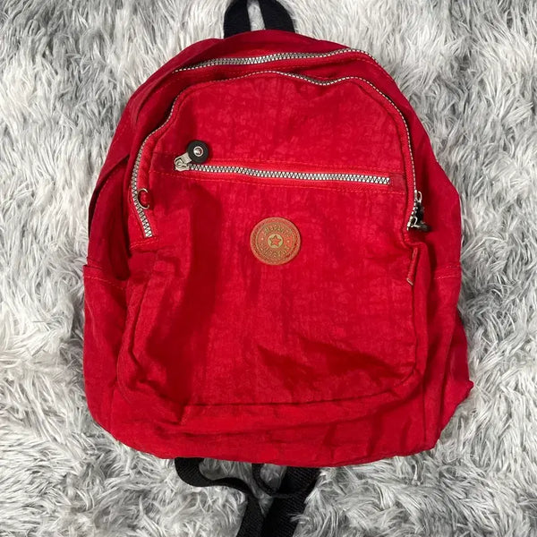 [BUNJANG] Kipling Y2K Old School Red Backpack / 키플링 y2k 올드스쿨 레드 백팩 y 6486
