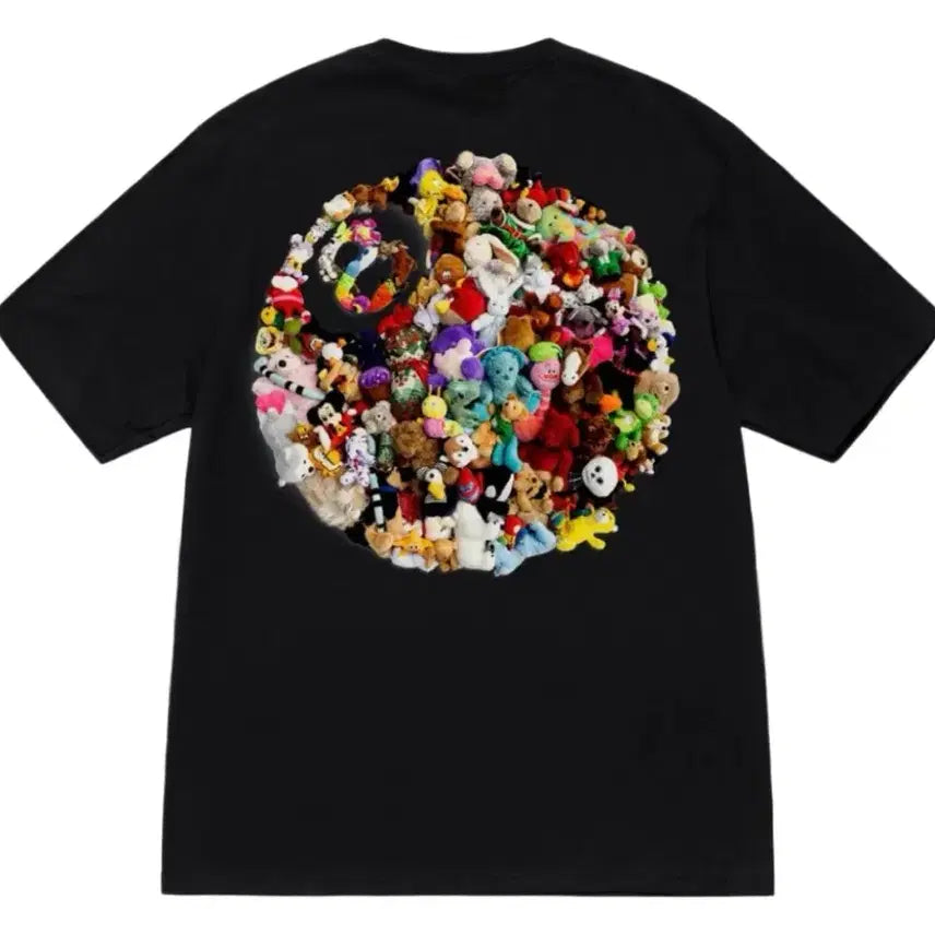 [BUNJANG] Stussy Plush Logo Short Sleeve T-Shirt Black / 스몰) stussy 스투시 플러시 로고 반팔 티셔츠 블랙