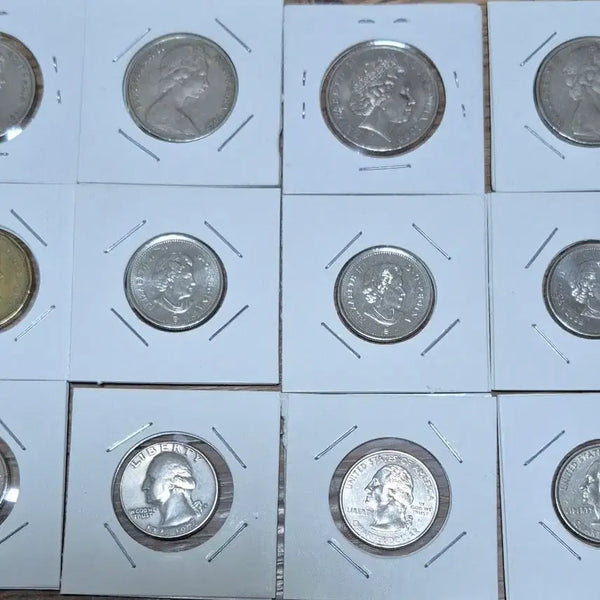 [BUNJANG] USA, Australia, Canada Quarter Dollar Coin 12-Piece Set / 미국 .호주.캐나다.쿼터달러 주화 12개 세트 일괄. 판매