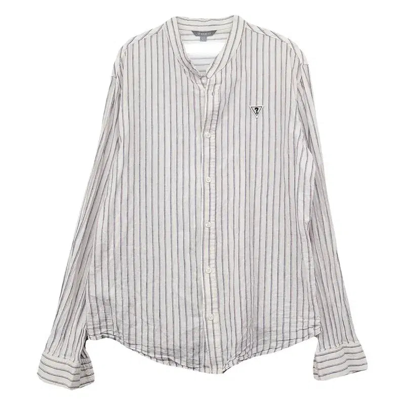 [BUNJANG] Guess Striped Light Grey Shirt XL / 게스 스트라이프 라이트 그레이 셔츠 XL