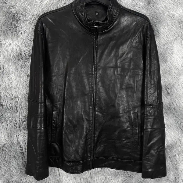 [BUNJANG] Vintage Archive Lambskin Single Jacket Black / 빈티지 아카이브 양가죽 램스킨 싱글 자켓 블랙y 6491