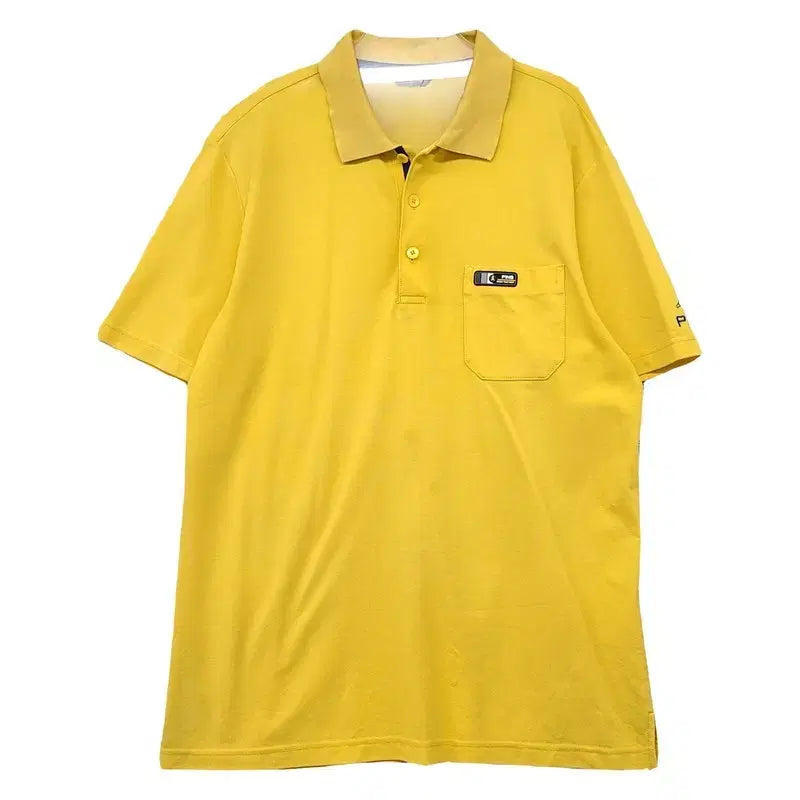 [BUNJANG] Ping Yellow Golf Short Sleeve Polo Shirt / 핑 옐로우 골프 반팔 카라티 105