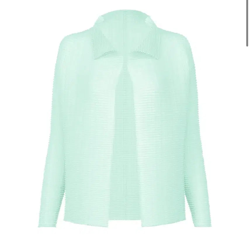 [BUNJANG] Issey Miyake July Woolly Pleats Cardigan Sky Blue / 이세이미야케 울리 가디건 7월 민트 스카이블루 새상품