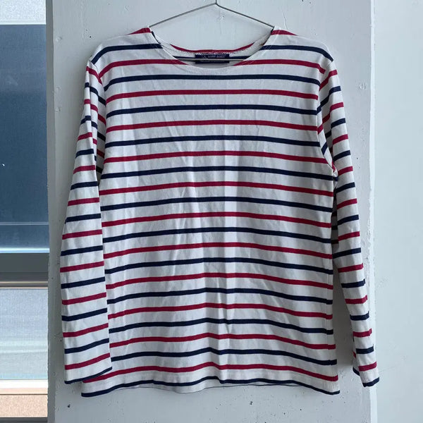 [BUNJANG] Saint James Striped Boatneck Long Sleeve T-Shirt / (Free) 세인트제임스 스트라이프 보트넥 롱슬리브 긴팔티