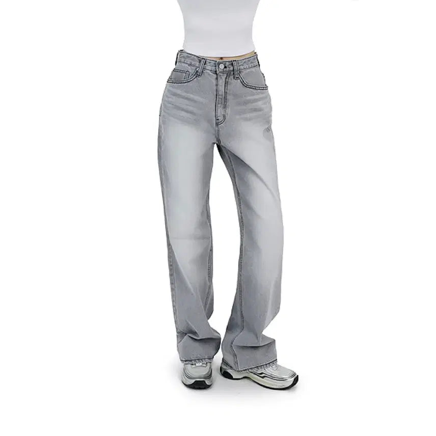 [BUNJANG] GUZZ Wide Gray PT Light Gray Denim Pants Jeans / 구즈 와이드그레이pt 연그레이 데님 팬츠 청바지