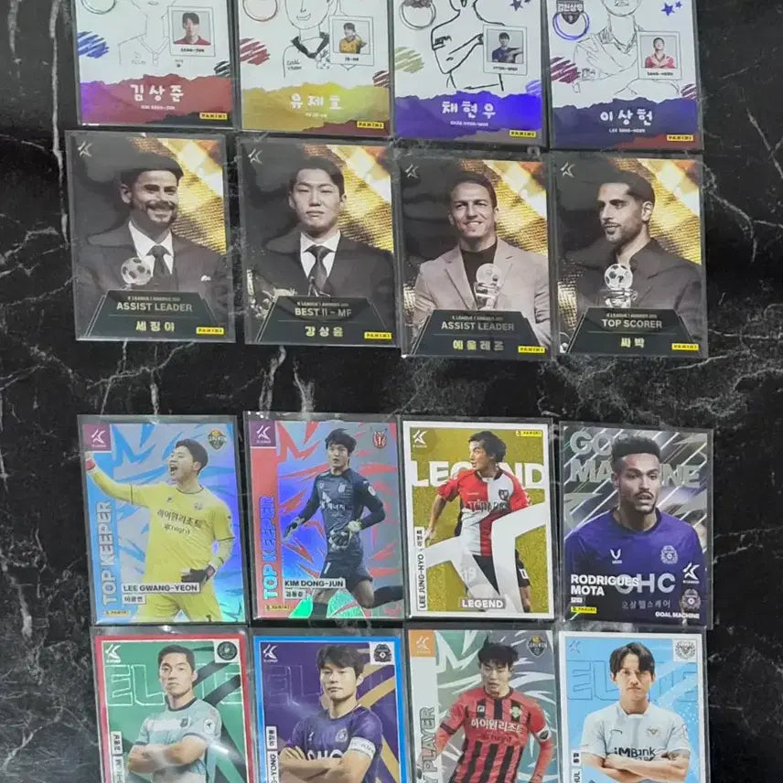 [BUNJANG] K League Panini Rare Card Bundle (Includes Cesinha Awards, Lee Jung-hyo Legend, Portrait Cards) / K리그 파니니 희귀 카드 16장 일괄 판매 (세징야 어워즈/이정효 레전드/초상화 등)