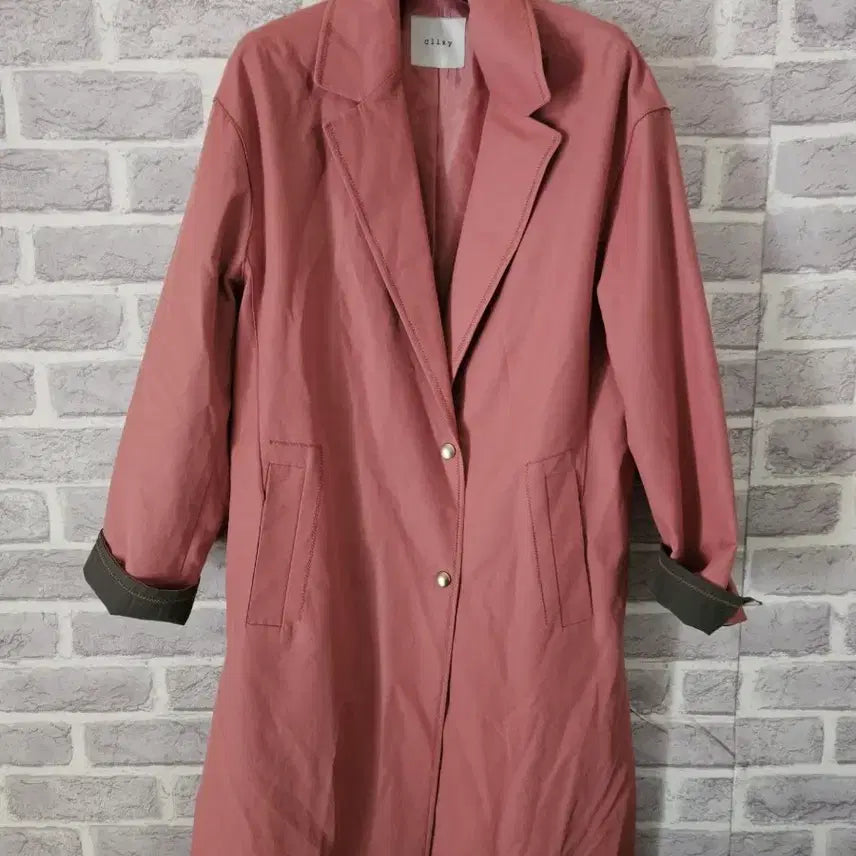 [BUNJANG] Clizy Indie Pink Long Jacket / Clizy 인디핑크 롱자켓/알뜰한여우