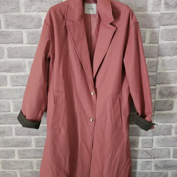 [BUNJANG] Clizy Indie Pink Long Jacket / Clizy 인디핑크 롱자켓/알뜰한여우