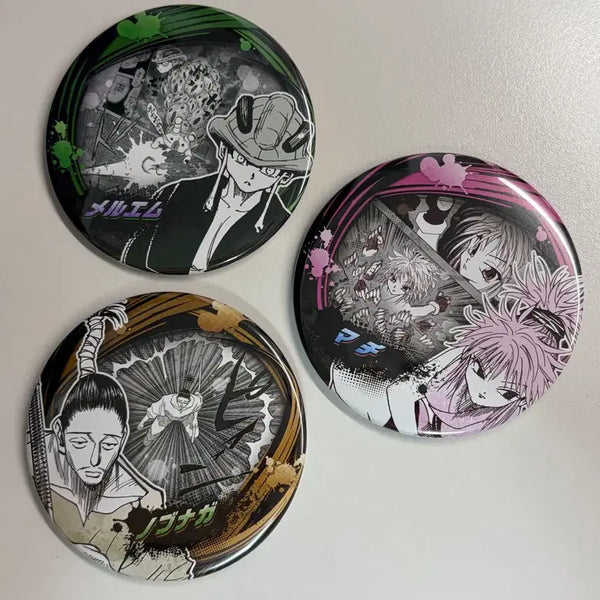 [BUNJANG] Hunter x Hunter Jump Shop Original Art Can Badge Set (3 Types) / 헌터X헌터 점프샵 원화 캔뱃지 3종 세트