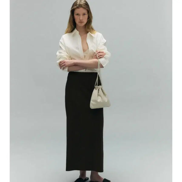 [BUNJANG] Leete Liena Maxi Skirt Brown Size S / 르에떼 Linea 맥시 스커트