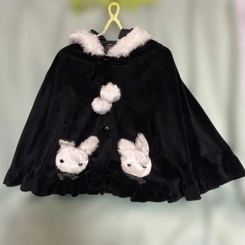 [BUNJANG] Mam Maxi Cima Usamimi Cape Lolita Goth Lolita / Mam maxicimam 우사미미 케이프 양지뢰 로리타 고스로리