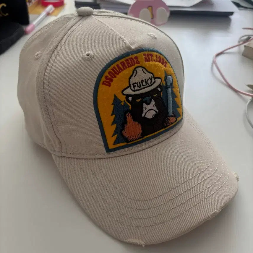 [BUNJANG] Dsquared2 Bear Patch Baseball Cap / 디스퀘어드2 베어 패치 볼캡