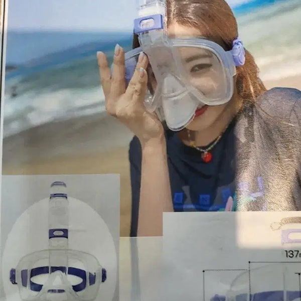 [BUNJANG] Weeknine Aquamarine Snorkeling Mask - L Size, Purple / 물놀이를 더욱 즐겁게 만들어 줄 위크나인 아쿠아마린 스노클링 마스크 L 사이즈 퍼플