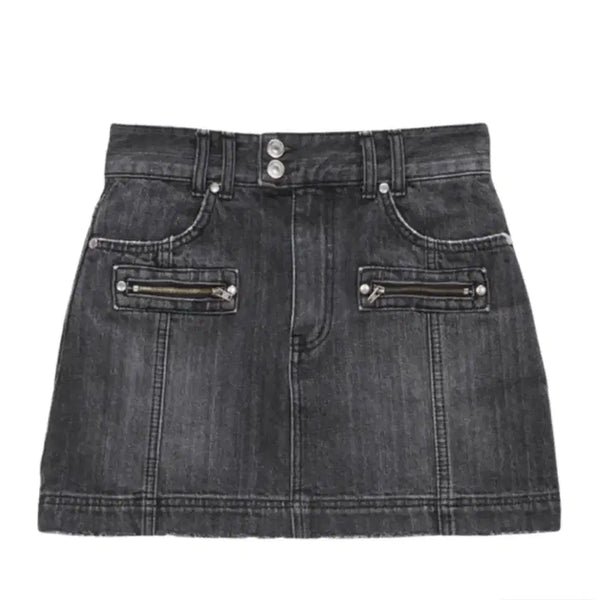 [BUNJANG] Matinkim Black Denim Mini Skirt Size S / 마뗑킴 블랙 데님 미니 스커트 S