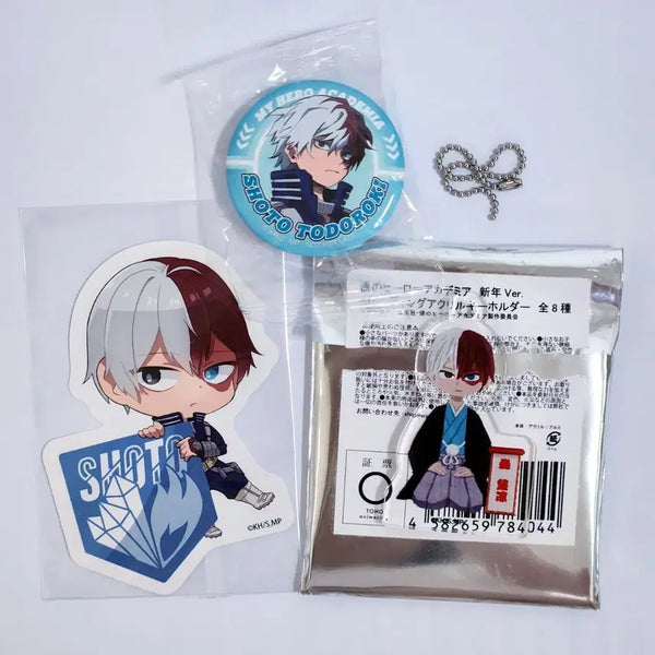 [BUNJANG] Todoroki Shoto Bundle Set Acrylic Keychain, Kurazushi Can Badge, Sticker / (일괄) 나히아 토도로키 쇼토 아크릴 키링 쿠라스시 캔뱃지 스티커