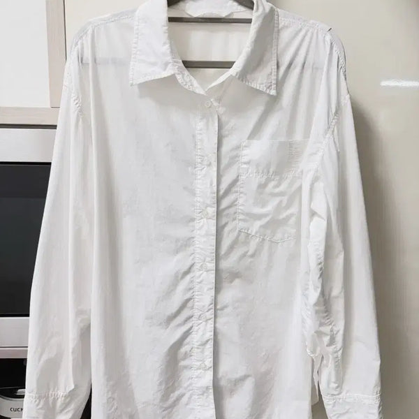 [BUNJANG] VOV Oversized White Shirt Size S (55) / 보브 오버핏  화이트 셔츠 S(55)