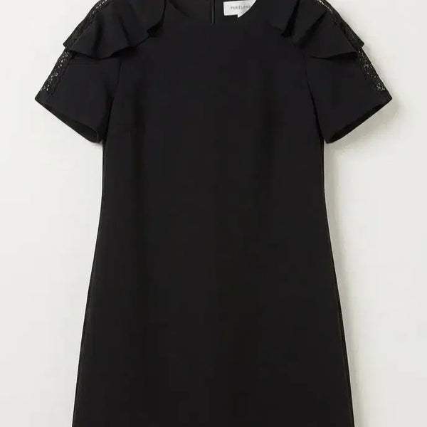 [BUNJANG] Lenibon Lace Color-Block Dress / 레니본 레이스 배색 원피스