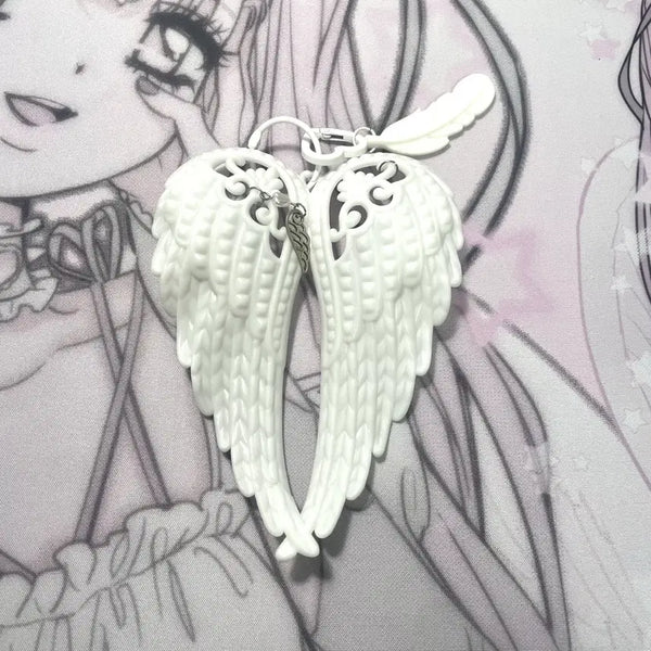 [BUNJANG] Angel Wing Keychain White / 에이블리 천사 날개 키링 화이트 엔젤