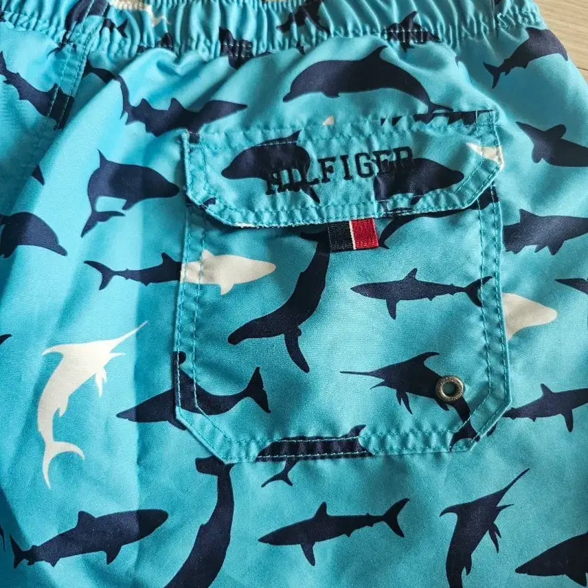 [BUNJANG] Tommy Hilfiger Shark Pattern Swim Trunks / 타미힐피거 상어 패턴 수영복 바지
