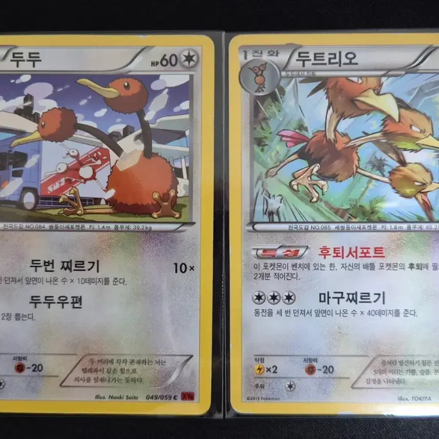 [BUNJANG] XY Series Dudu & Duterio Pokémon Cards / XY시리즈 두두 / 두트리오 포켓몬 카드