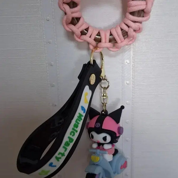[BUNJANG] Kuromi Scooter Keychain Pink / 쿠로미 스쿠터 키링 핑크