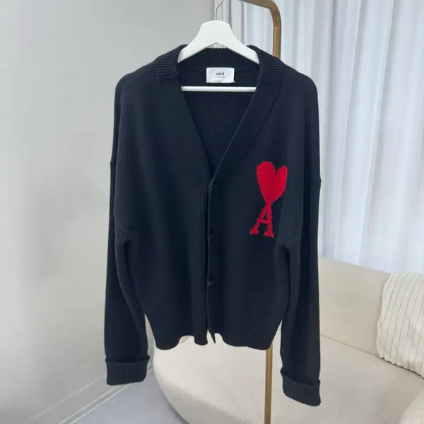 [BUNJANG] AMI Big Heart Logo Cardigan / (당일출고) 아미 빅하트 로고 가디건