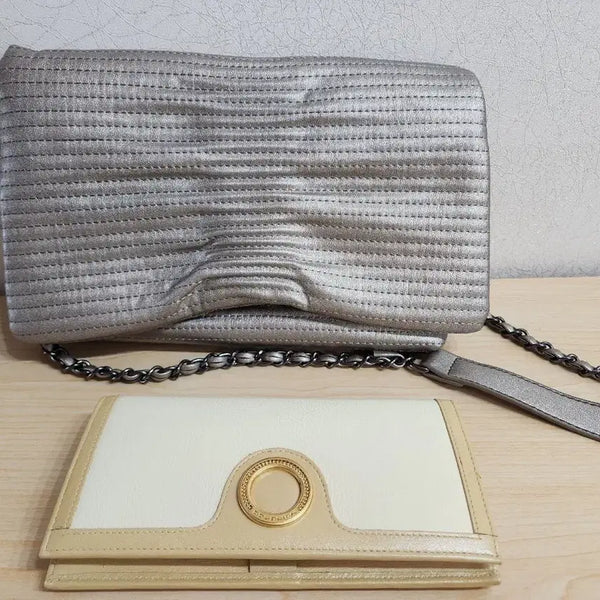 [BUNJANG] Double M Wallet Chain Crossbody Bag Bundle Set / 더블엠지갑*체인크로스백 2개몽땅