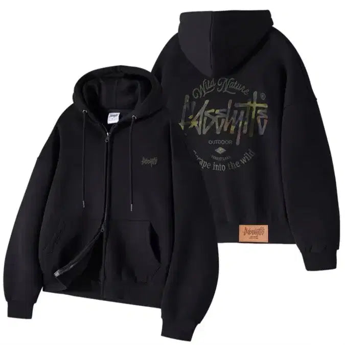 [BUNJANG] Yosemite OG Camo Oversized Cropped Hoodie Zip-up / 요세미티 OG 카모 오버핏 크롭 후드집업