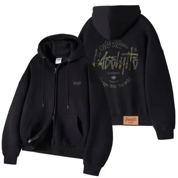 [BUNJANG] Yosemite OG Camo Oversized Cropped Hoodie Zip-up / 요세미티 OG 카모 오버핏 크롭 후드집업