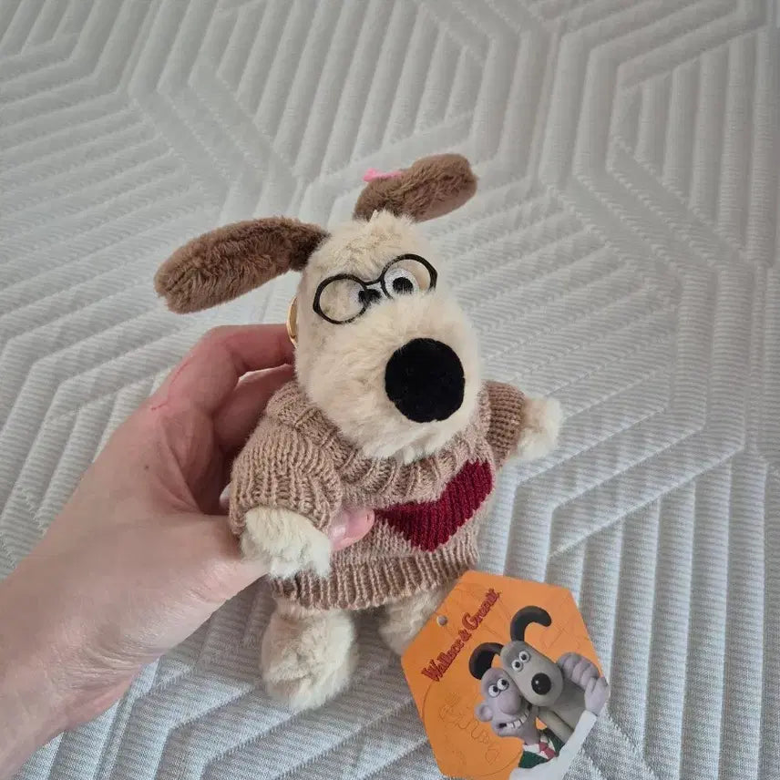 [BUNJANG] Wallace & Gromit Gromit Plush Keychain 15cm / 월레스와 그로밋 그로밋 키링 봉제인형 15cm 택O