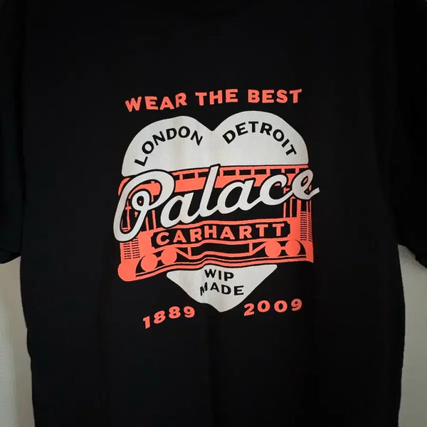 [BUNJANG] Carhartt x Palace Whip Heart T-Shirt Black / 칼하트 X 팔라스 윕 하트 반팔티 M