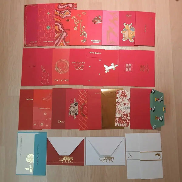 [BUNJANG] Luxury Brand Red Envelopes Bundle Set (25 Types) + Tiffany & Cartier Bonus / ** 명품 VIP 홍바오 25종 일괄 ** (서비스로 티파니 + 까르띠에 2종 추가로 드려요!!! )